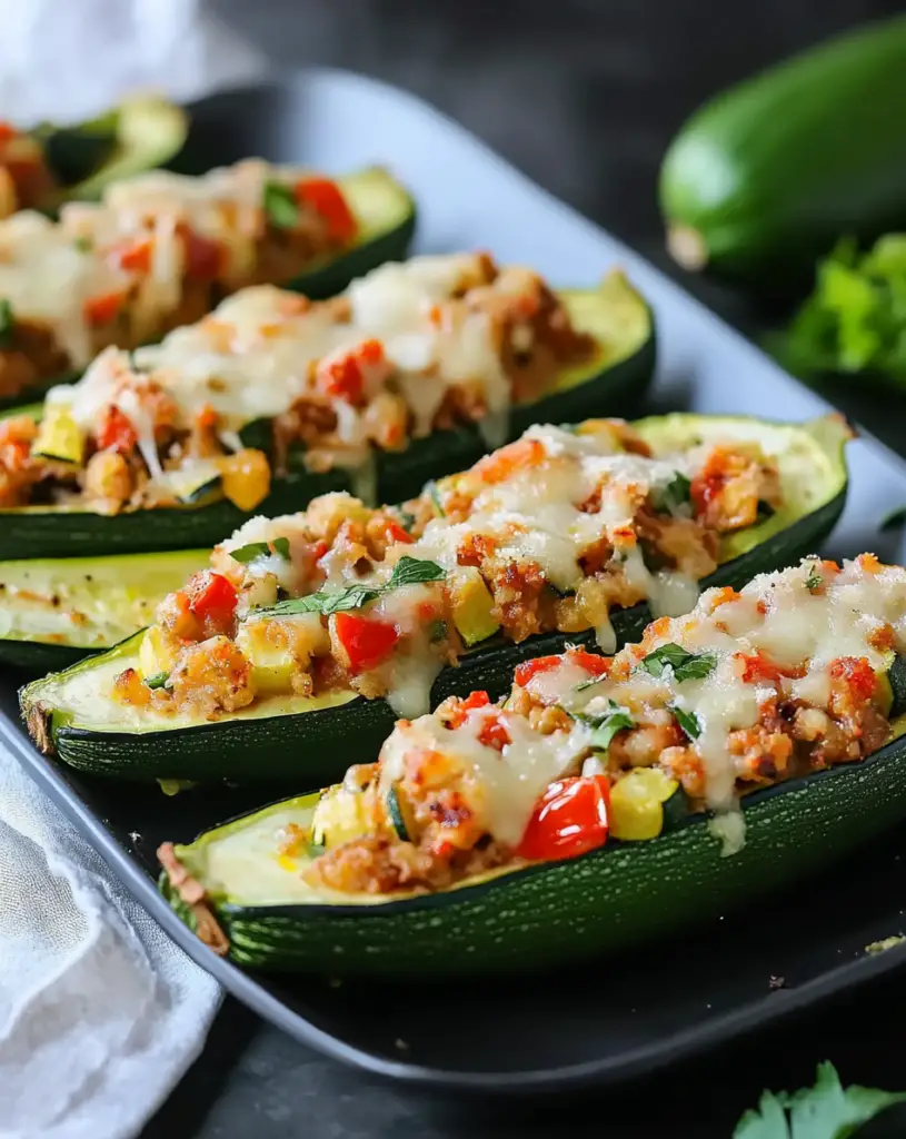 Mediterranean Stuffed Zucchini