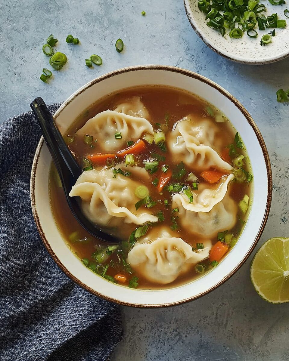 Vegetarian Dumpling Soup