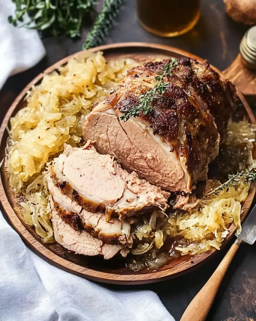 Pork Roast and Sauerkraut