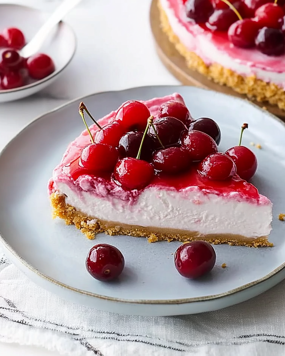 Classic No-Bake Cherry Cheesecake