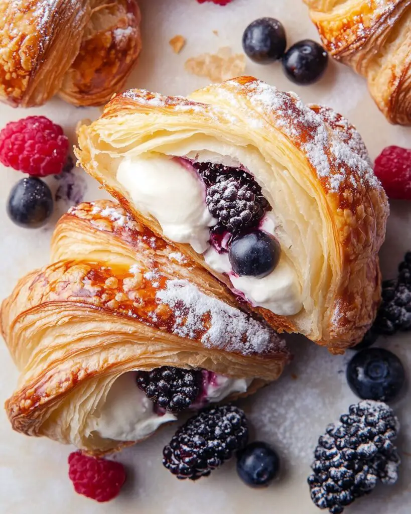 Berries and Cream Croissants