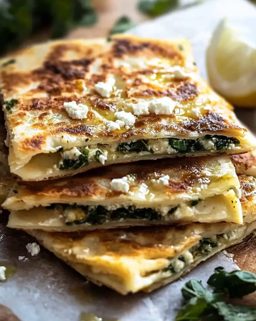 Gozleme with Spinach and Feta