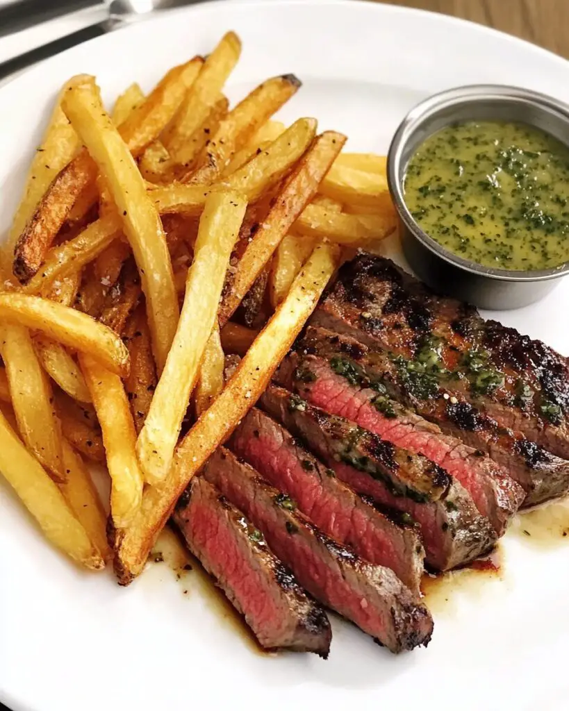 Steak Frites with Herb Mustard