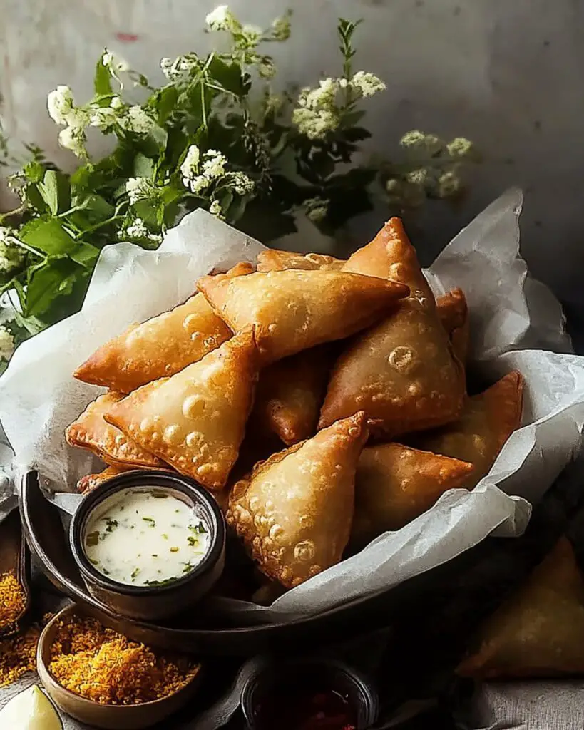 Spiced Potato and Pea Samosas
