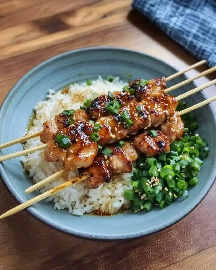 Chicken Yakitori and Rice