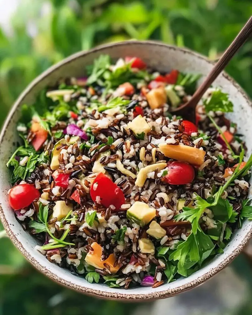 Wild Rice Salad with Cranberries and Pecans
