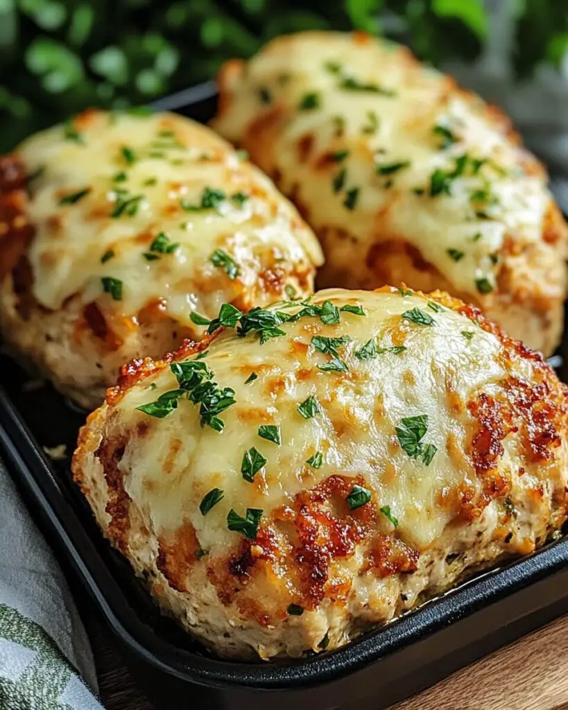 Garlic Parmesan Chicken Meatloaves