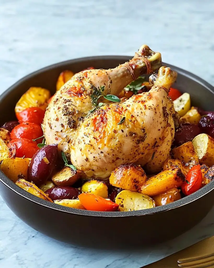 Bundt Pan Roasted Greek Chicken