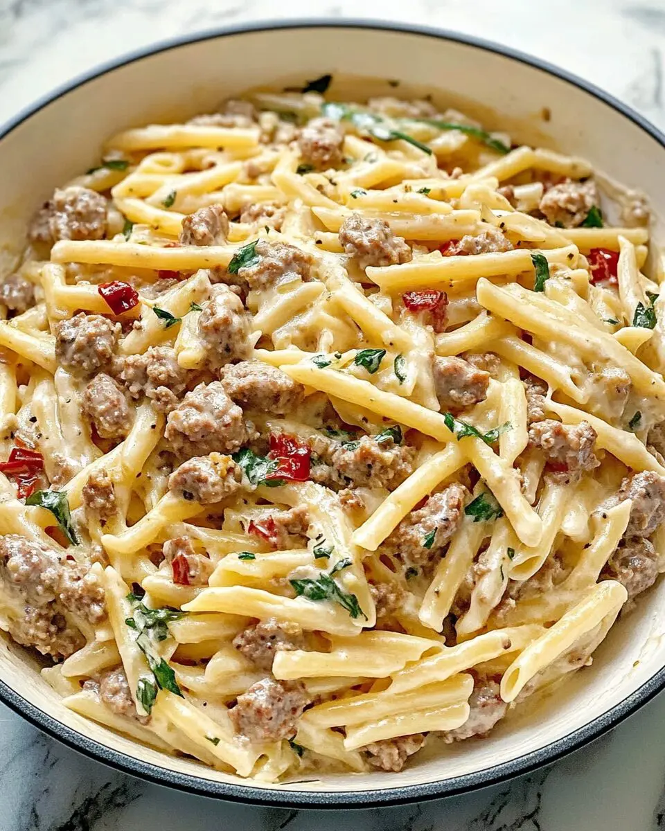 Creamy Tuscan Sausage Pasta