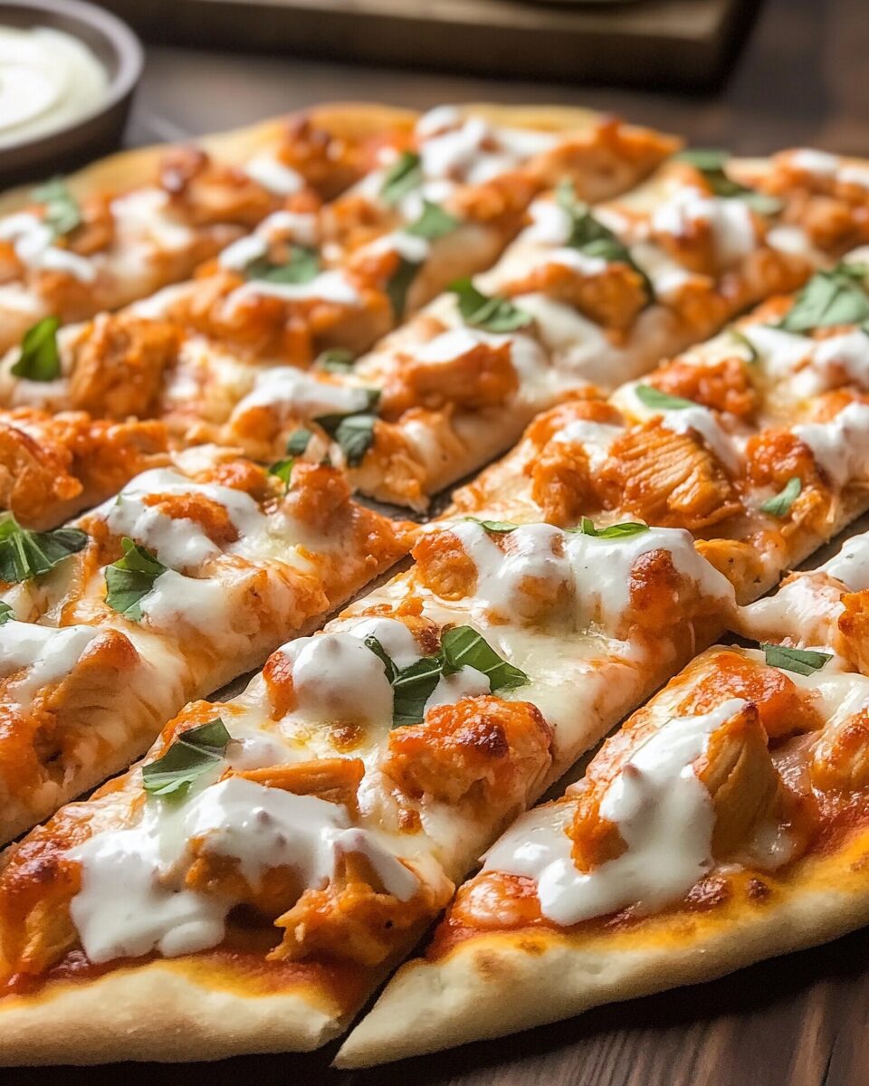 Buffalo Chicken Flatbread Pizza