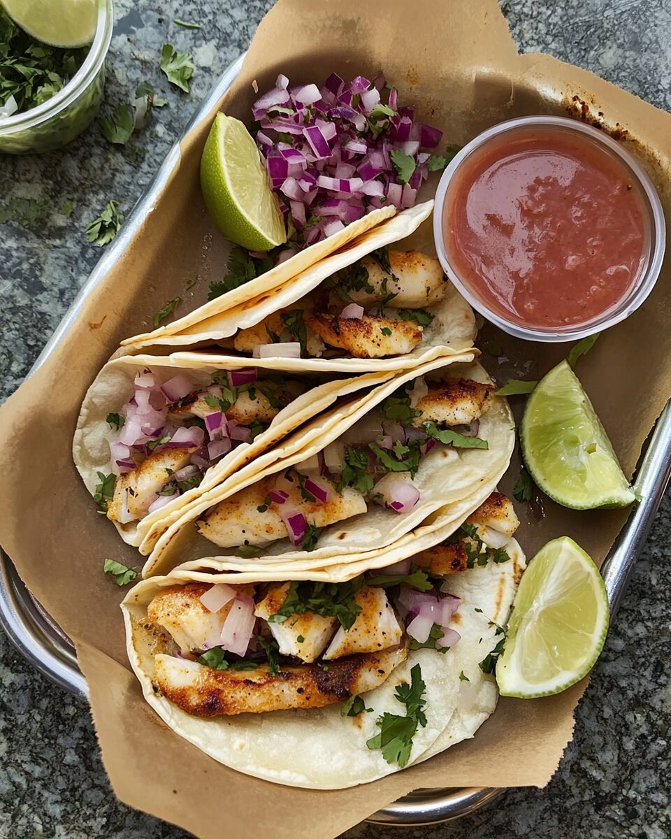 Zesty Baja Fish Tacos with Creamy Slaw