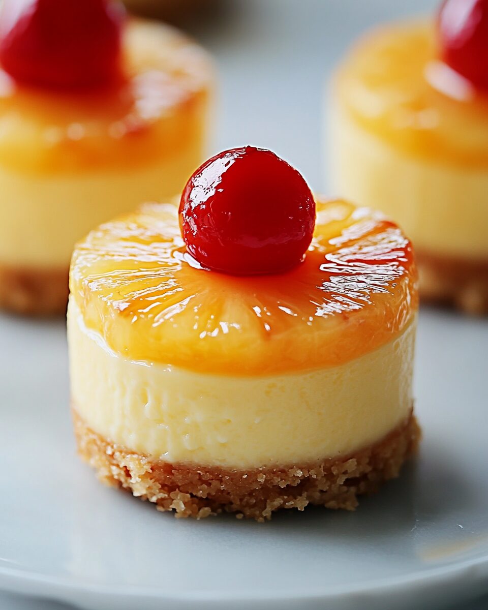 Tropical Pineapple-Caramel Cheesecake Bites