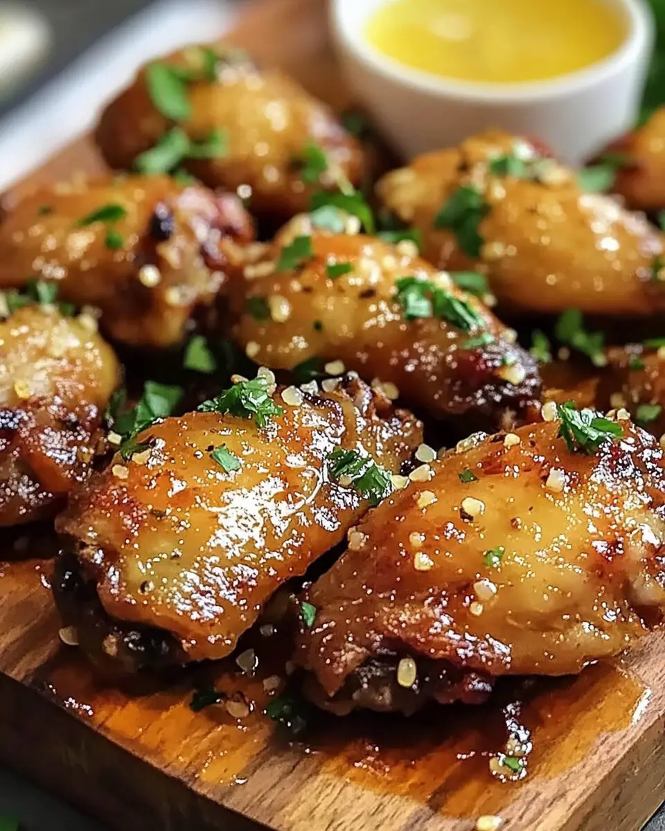 Crispy Lemon Garlic Chicken Wings with a Zesty Kick