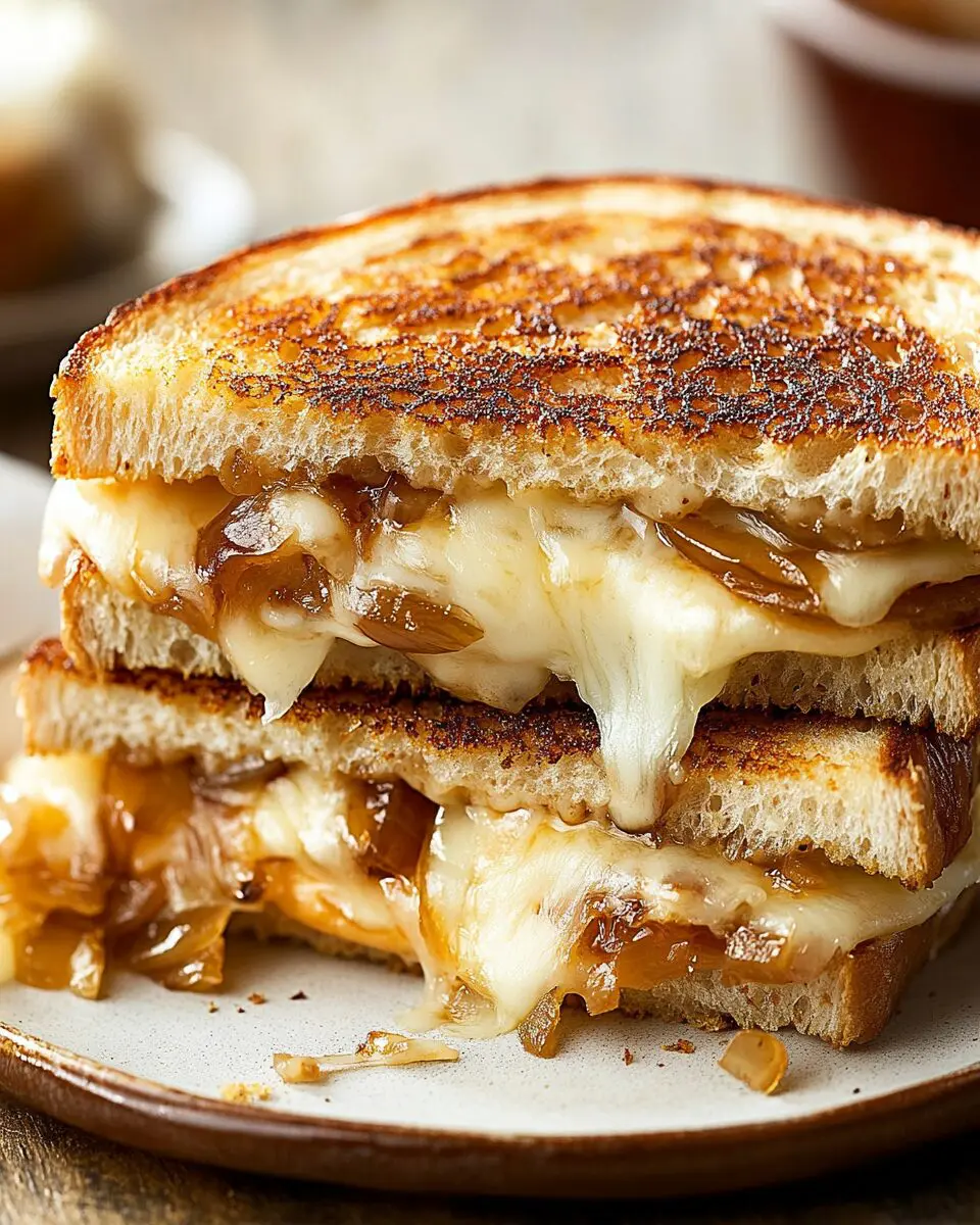 Gourmet Caramelized Onion & Gruyère Grilled Cheese