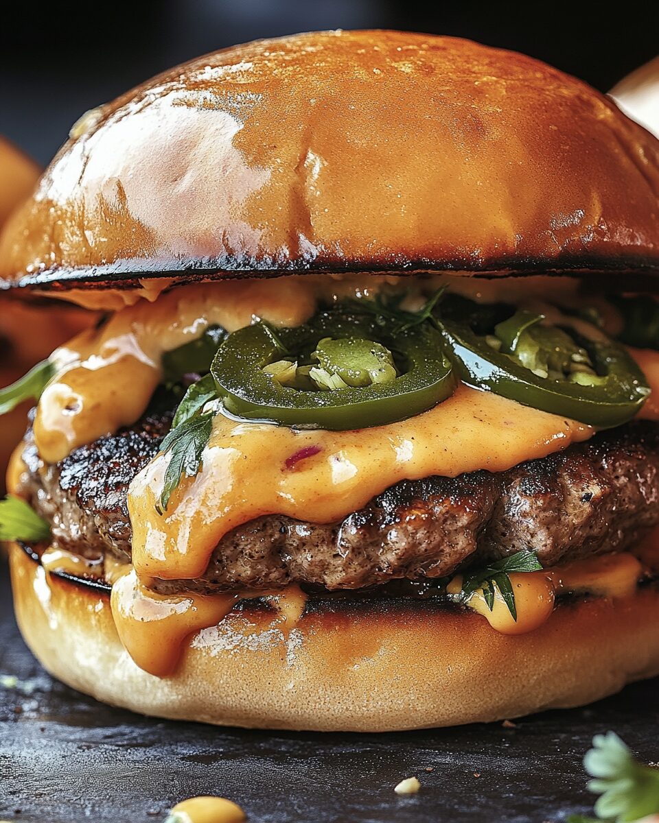 Fiery Smash Burgers with Caramelized Onions & Jalapeños