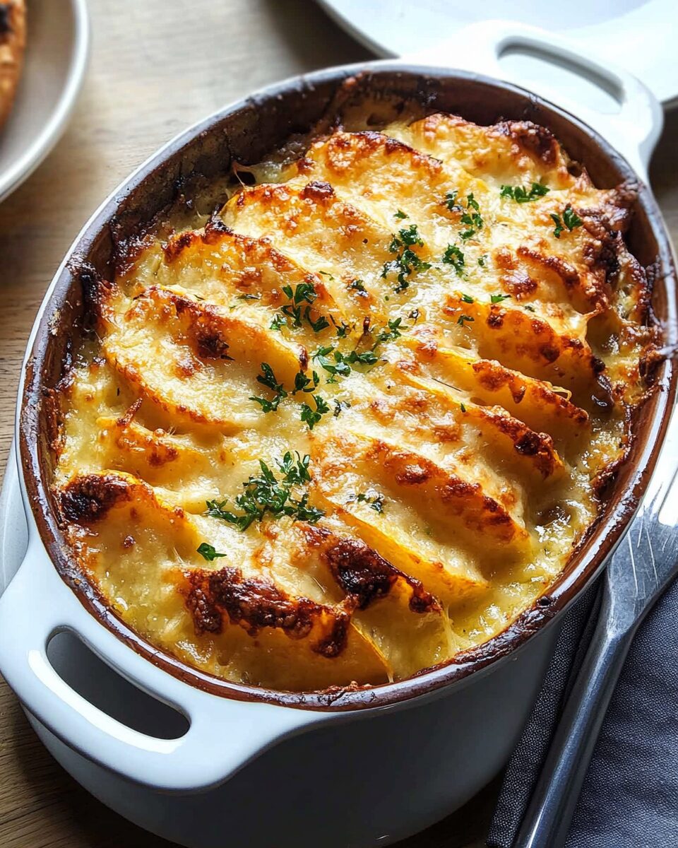 Cheesy Roasted Root Vegetable Gratin