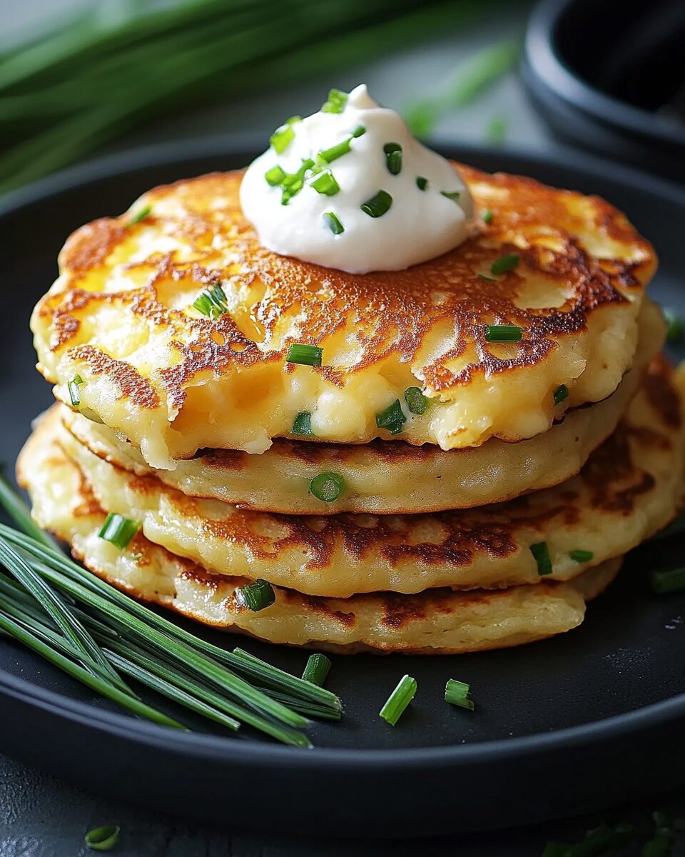 Cheese and Chive Pancakes