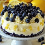 No-Bake Lemon Blueberry Cream Cake