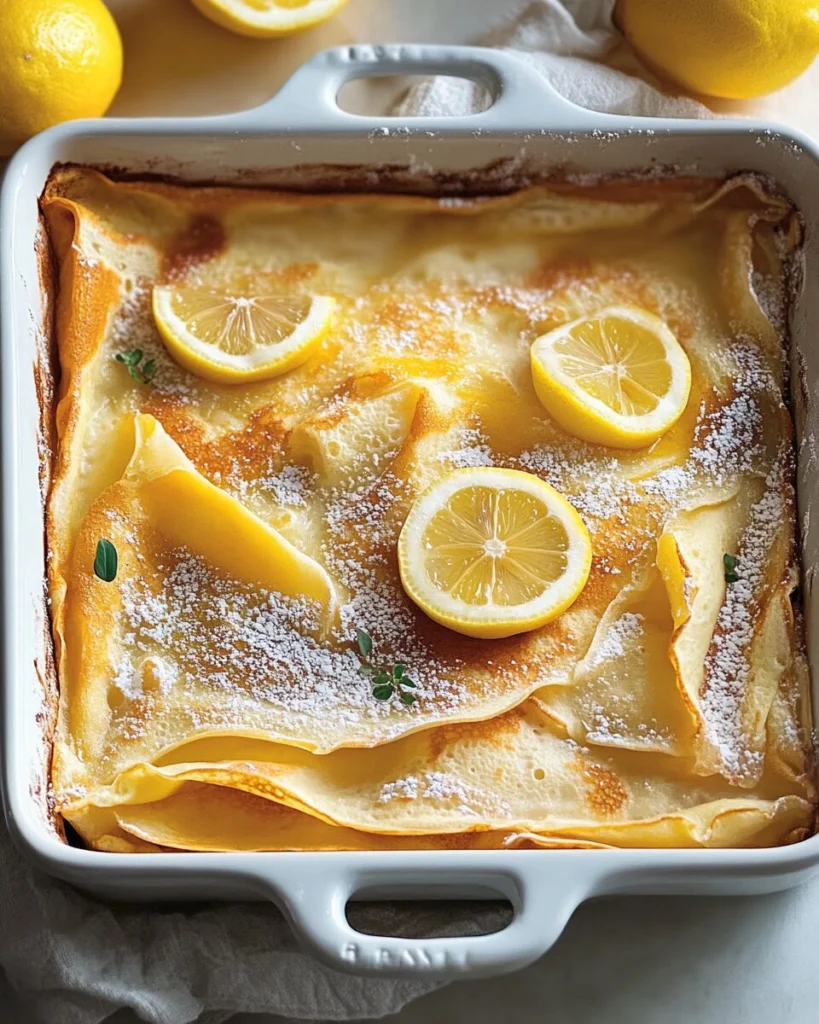 Lemony Crepe Casserole