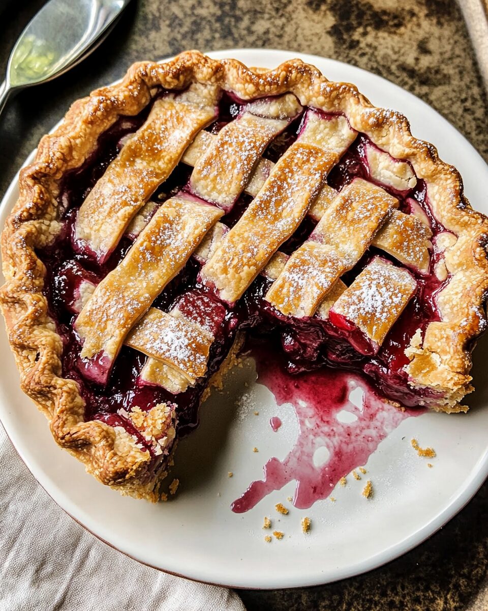 Cherry Rhubarb Pie