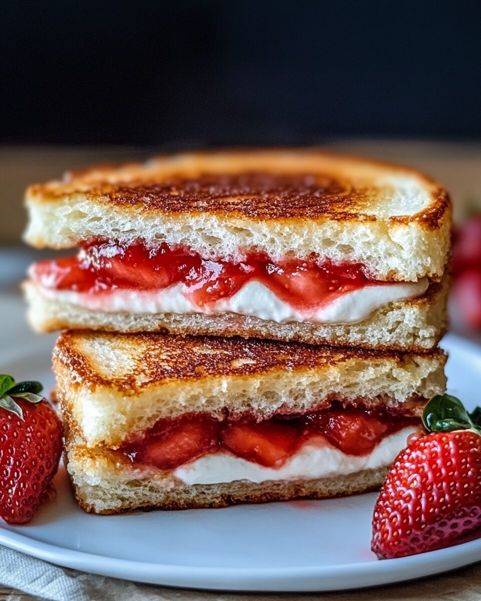 Fried Strawberry Cheesecake Sandwiches