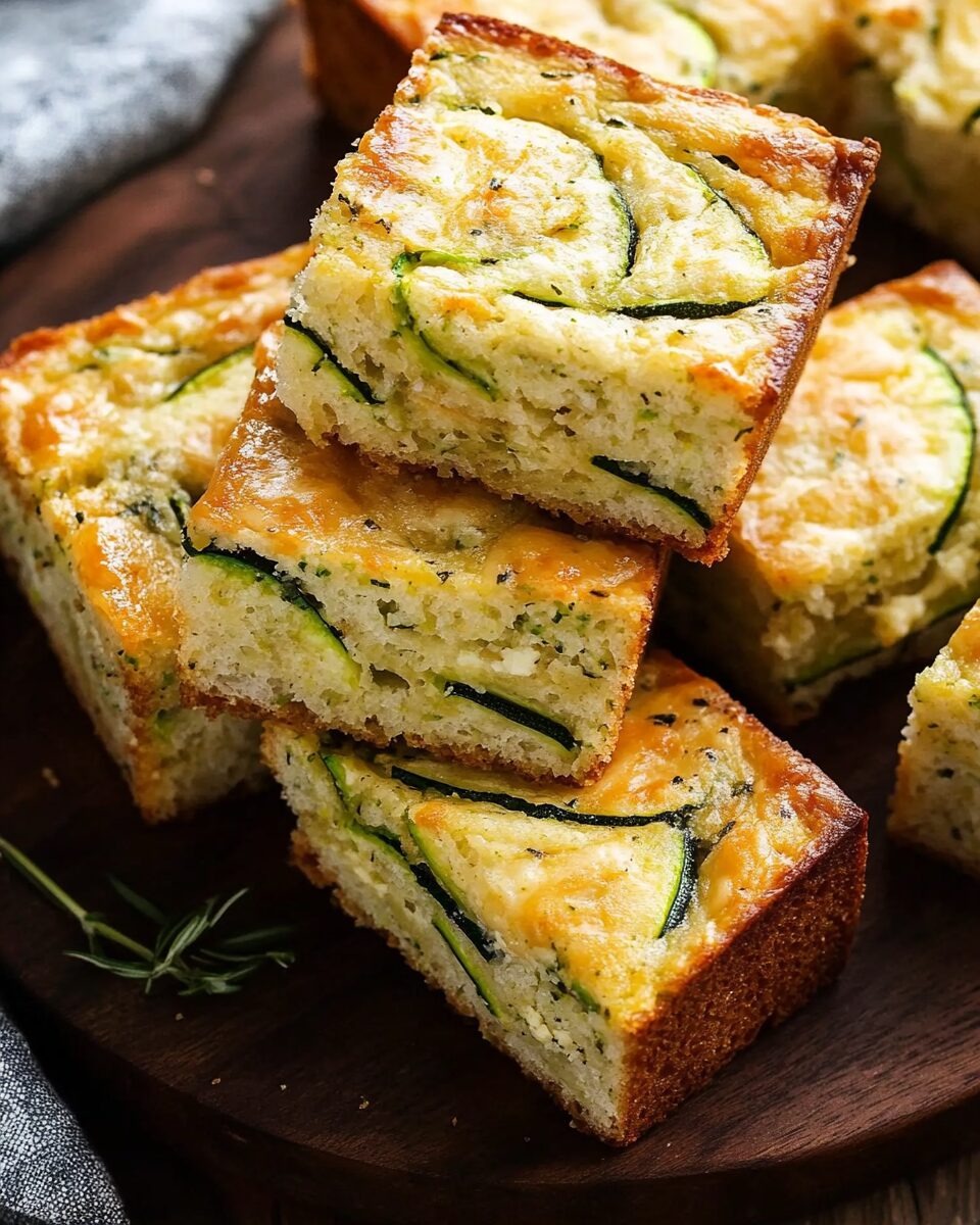Zucchini Cheese Muffin Slab