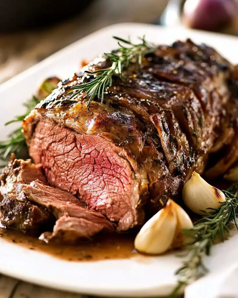 Slow Roasted Garlic Rosemary Lamb