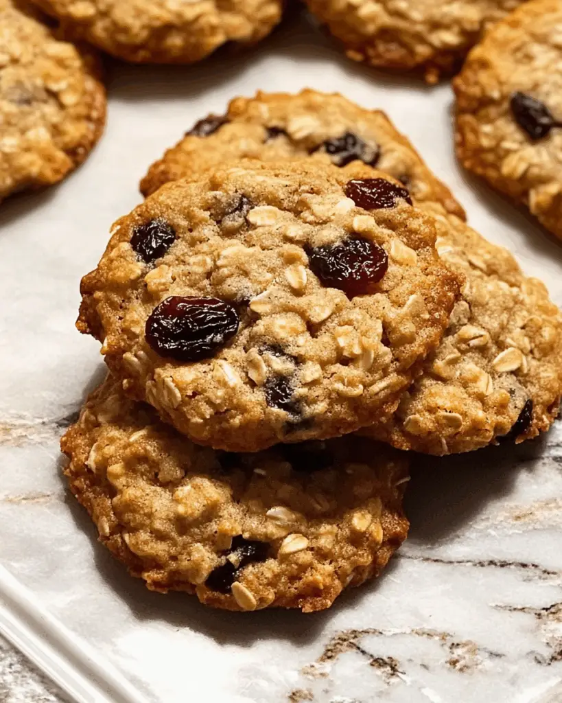 Soft and Chewy Oatmeal Raisin Cookies