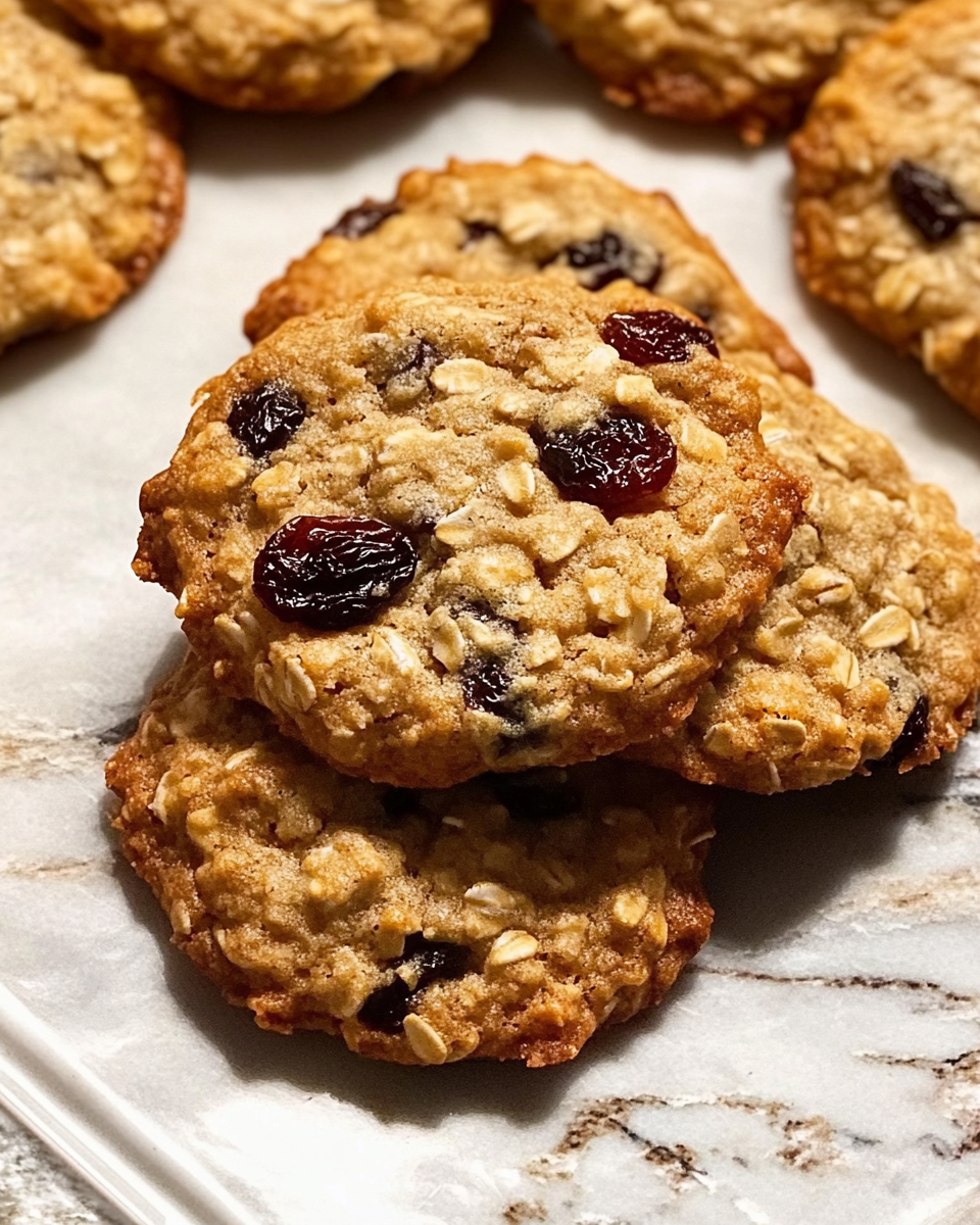 Soft and Chewy Oatmeal Raisin Cookies