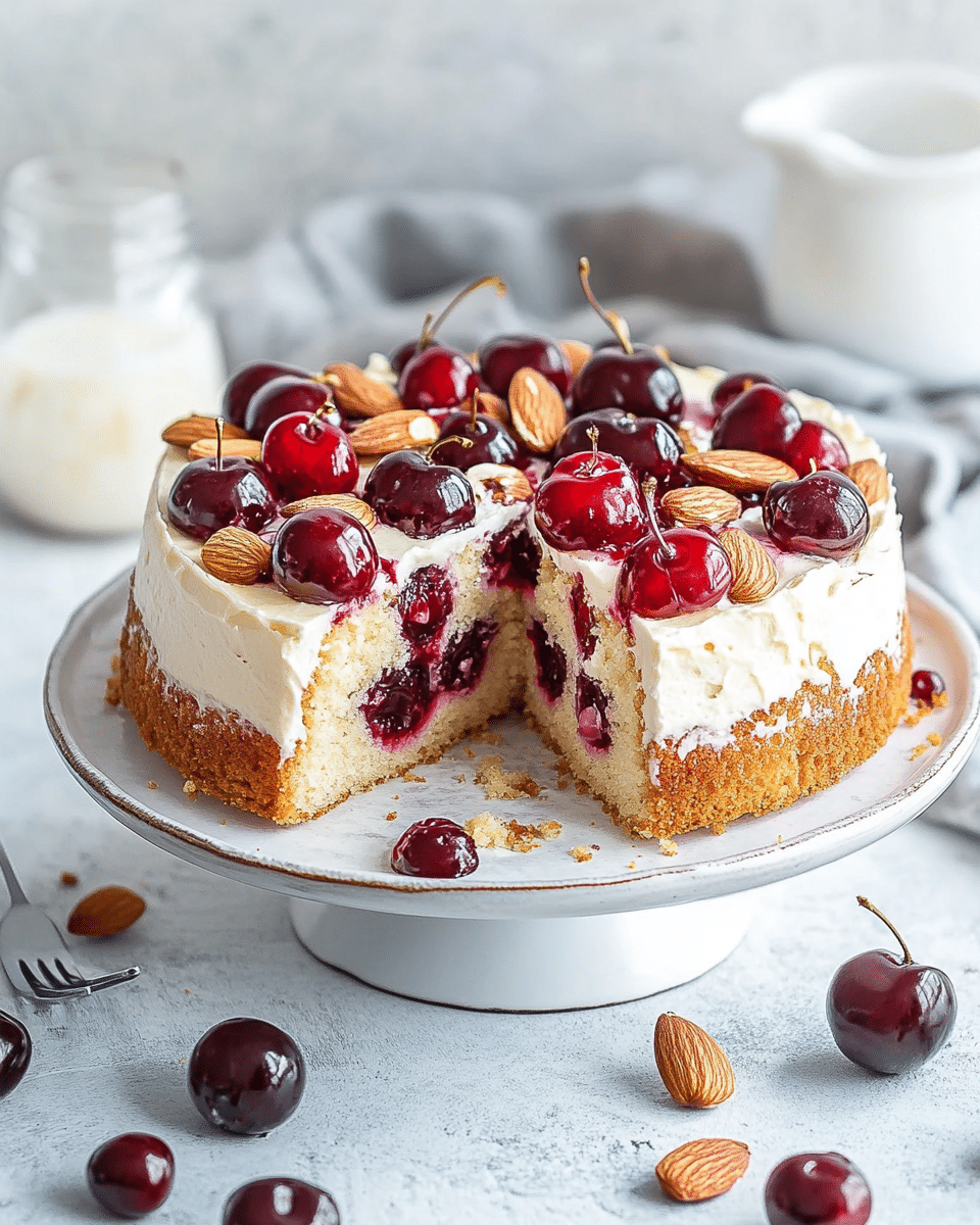 Sweet Cherry Almond Cake