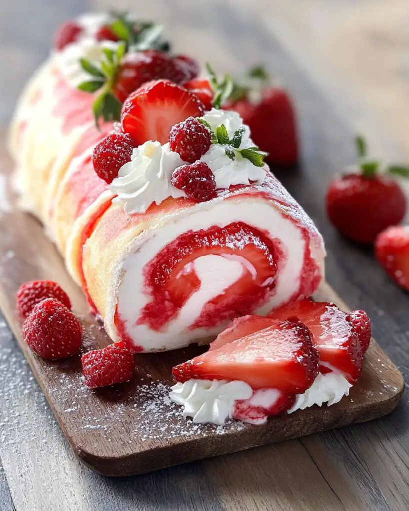Strawberry Crepe Roll