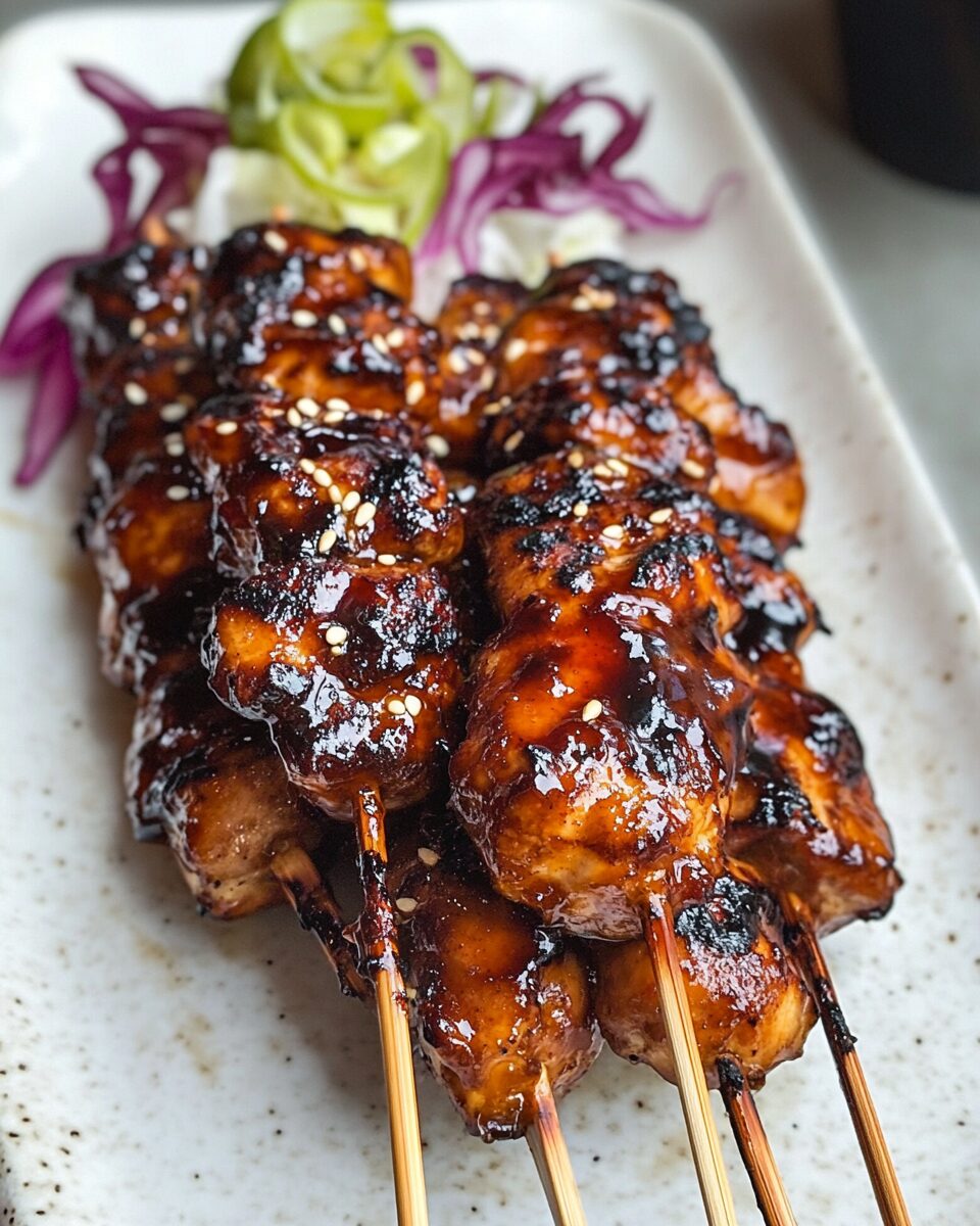 Bourbon Chicken Skewers