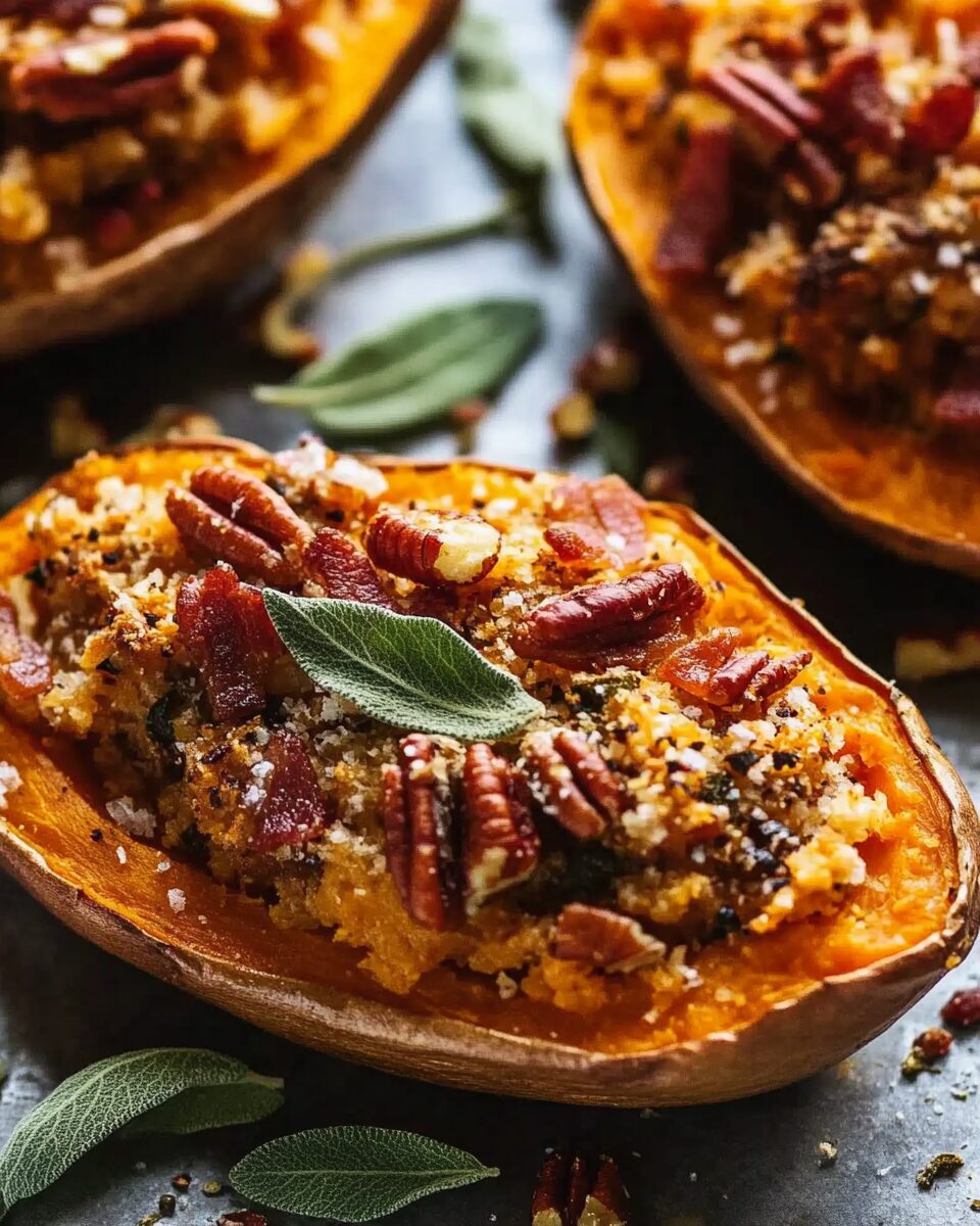 Holiday Stuffed Sweet Potatoes