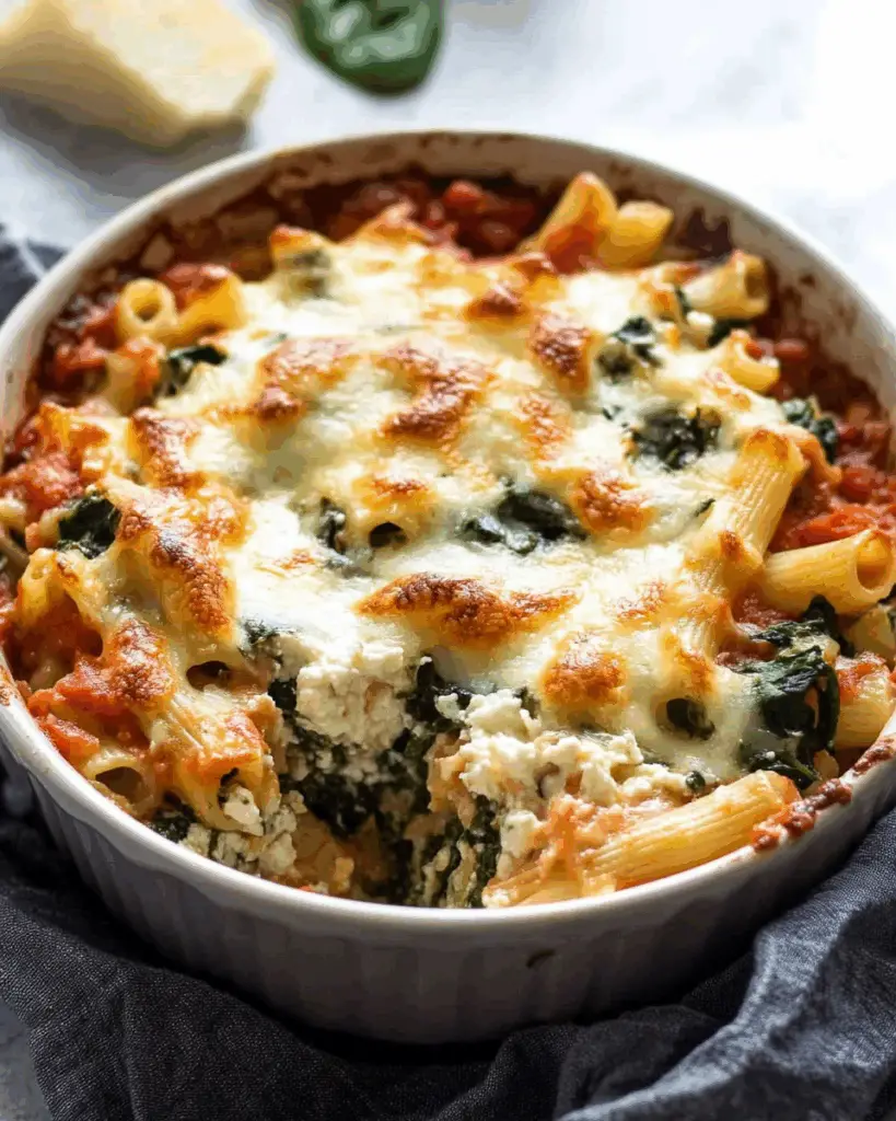Spinach Ricotta Pasta Bake