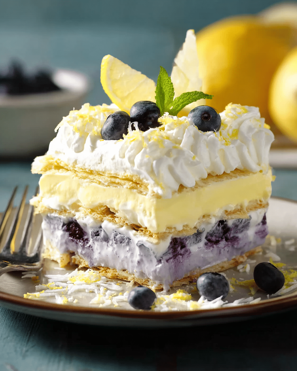 Lemon Blueberry Lasagna