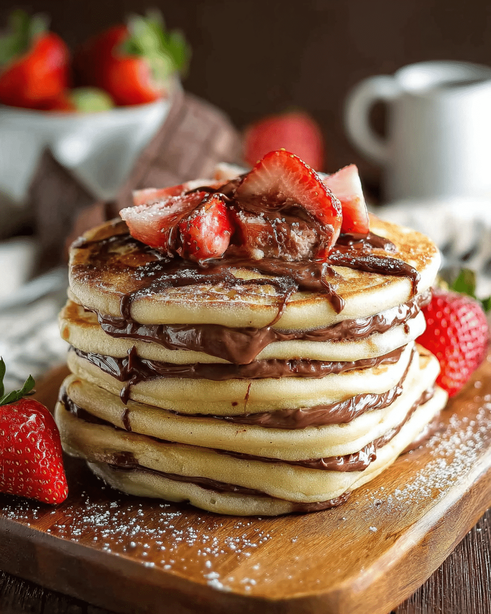 Nutella Stuffed Pancakes