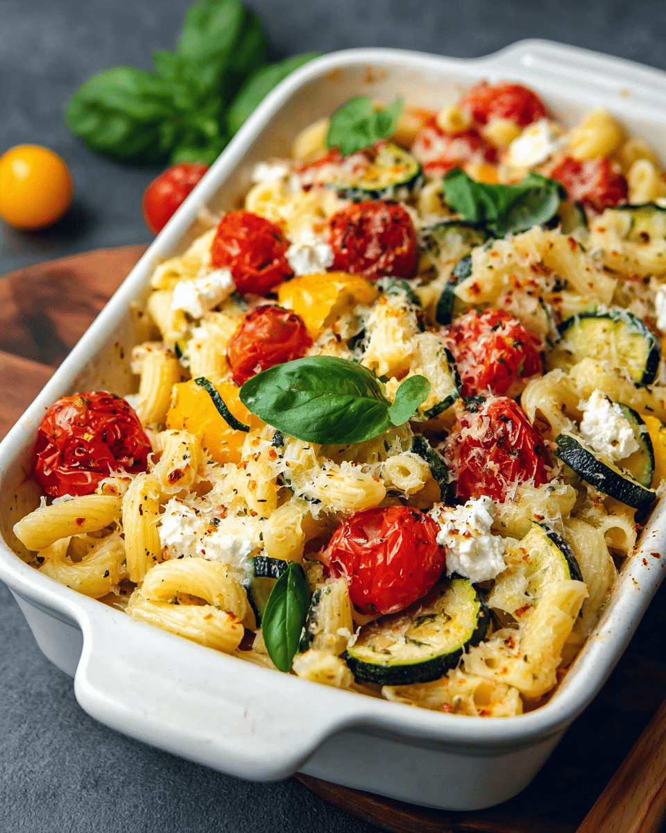 Baked Feta Pasta with Roasted Veggies