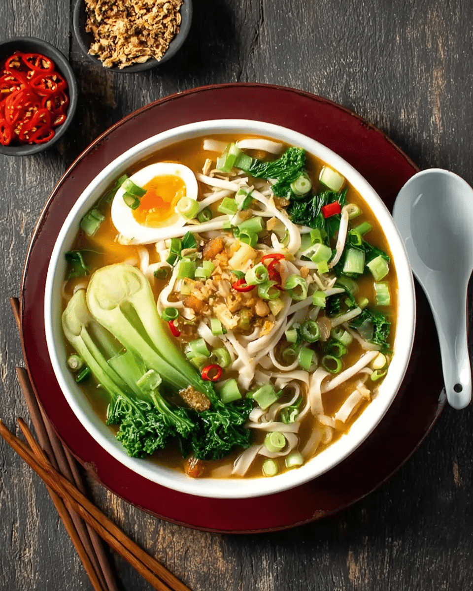 Dan Dan Noodle Soup (Vegetarian)