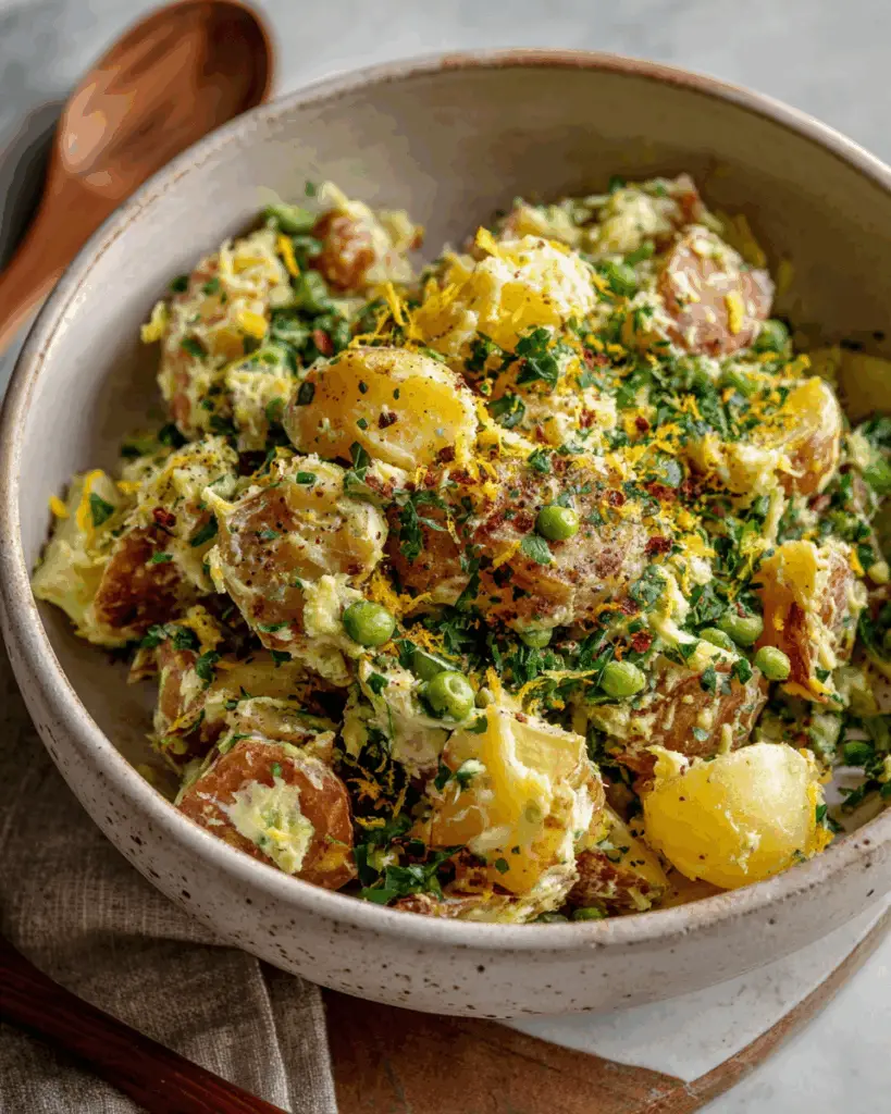 Lemon Pepper Smashed Potato Salad