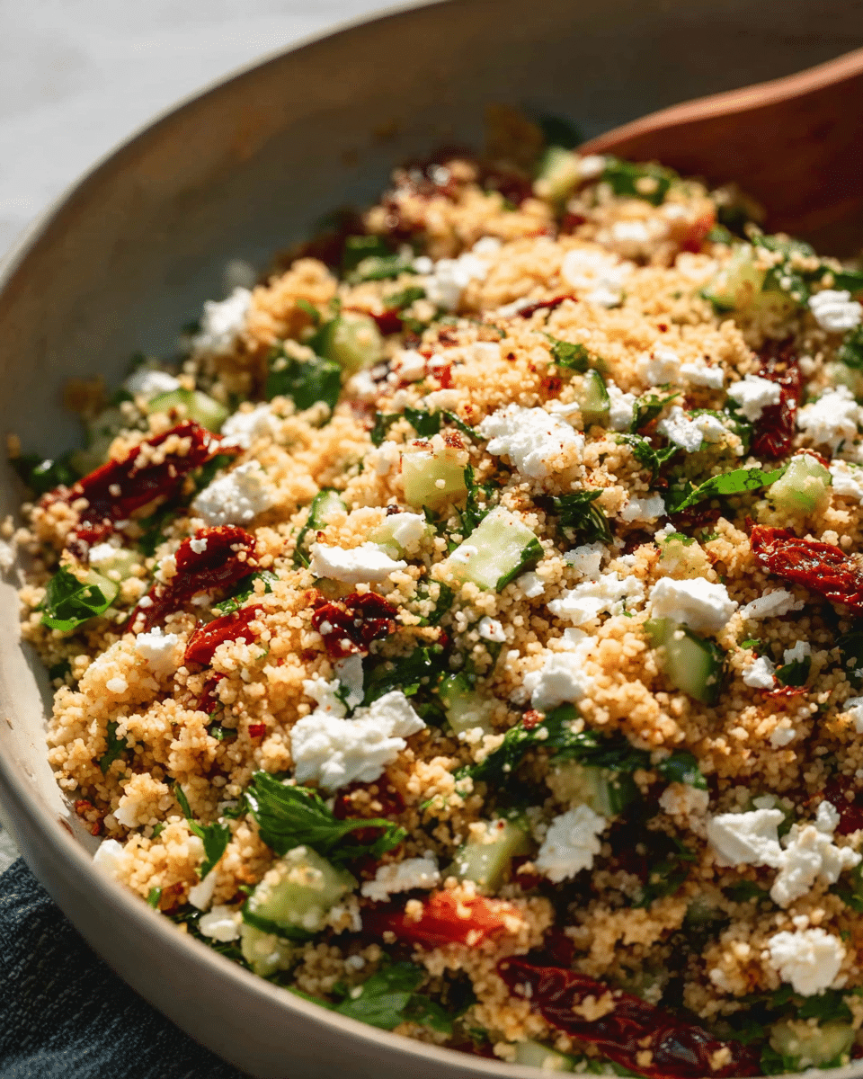 Couscous Salad with Feta and Fresh Veggies