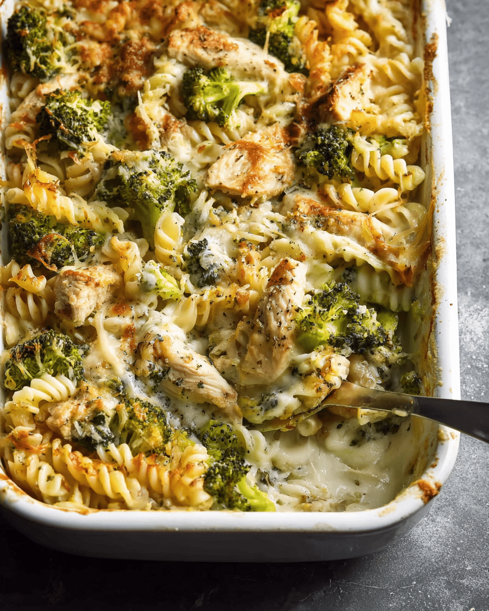 Healthy Chicken and Broccoli Pasta Bake
