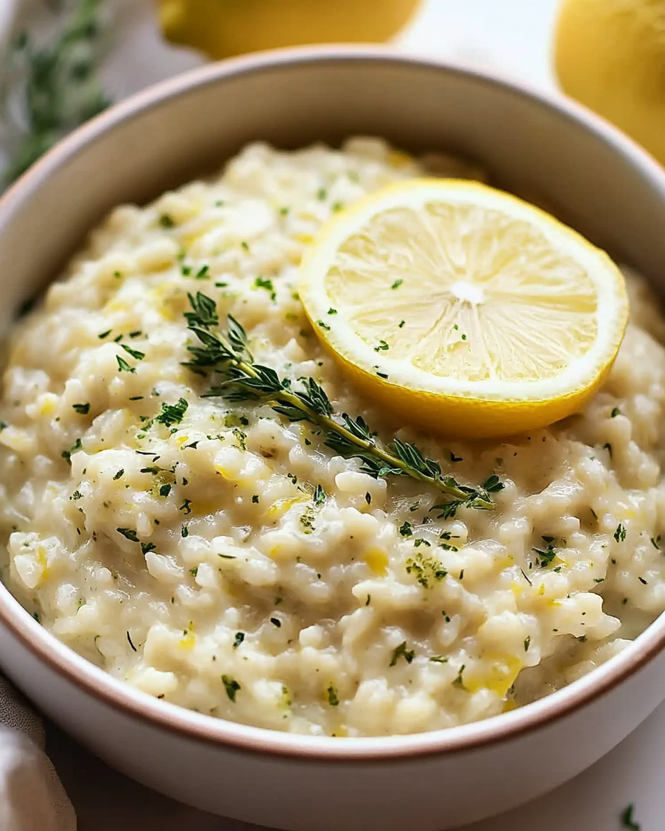 Creamy Lemon Herb Baked Risotto