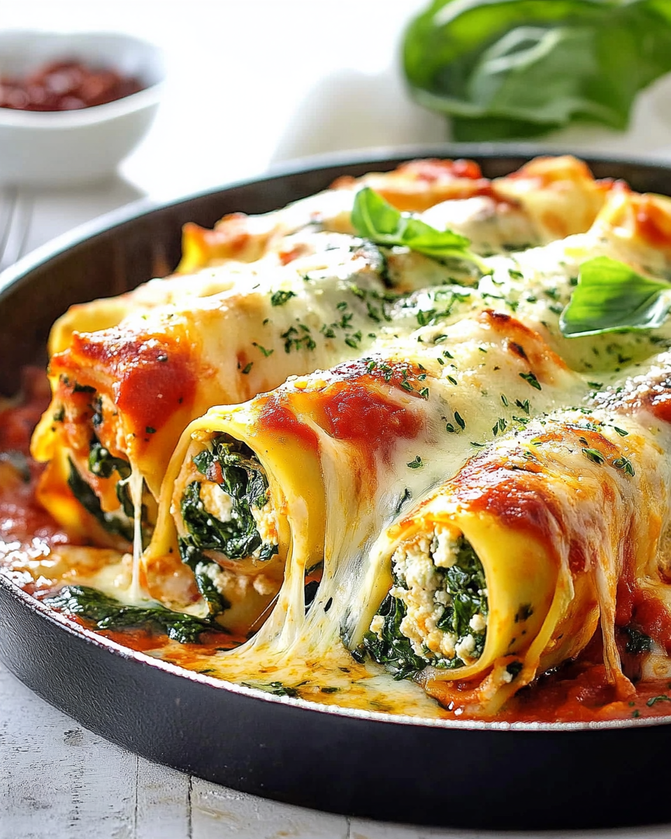 Baked Spinach Ricotta Rotolo
