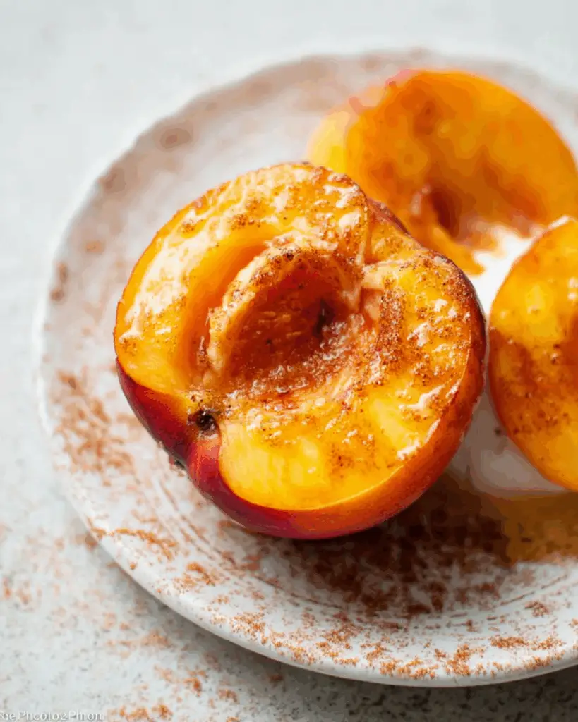 Baked Peaches with Cinnamon and Honey