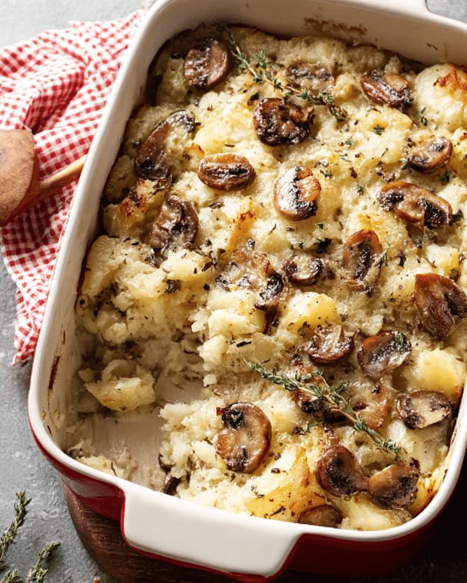 Creamy Mushroom Potato Bake
