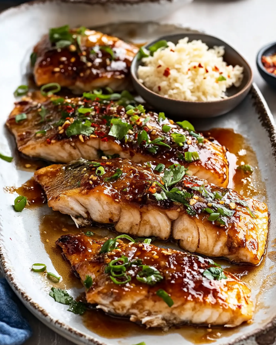 Asian Glazed Baked Barramundi