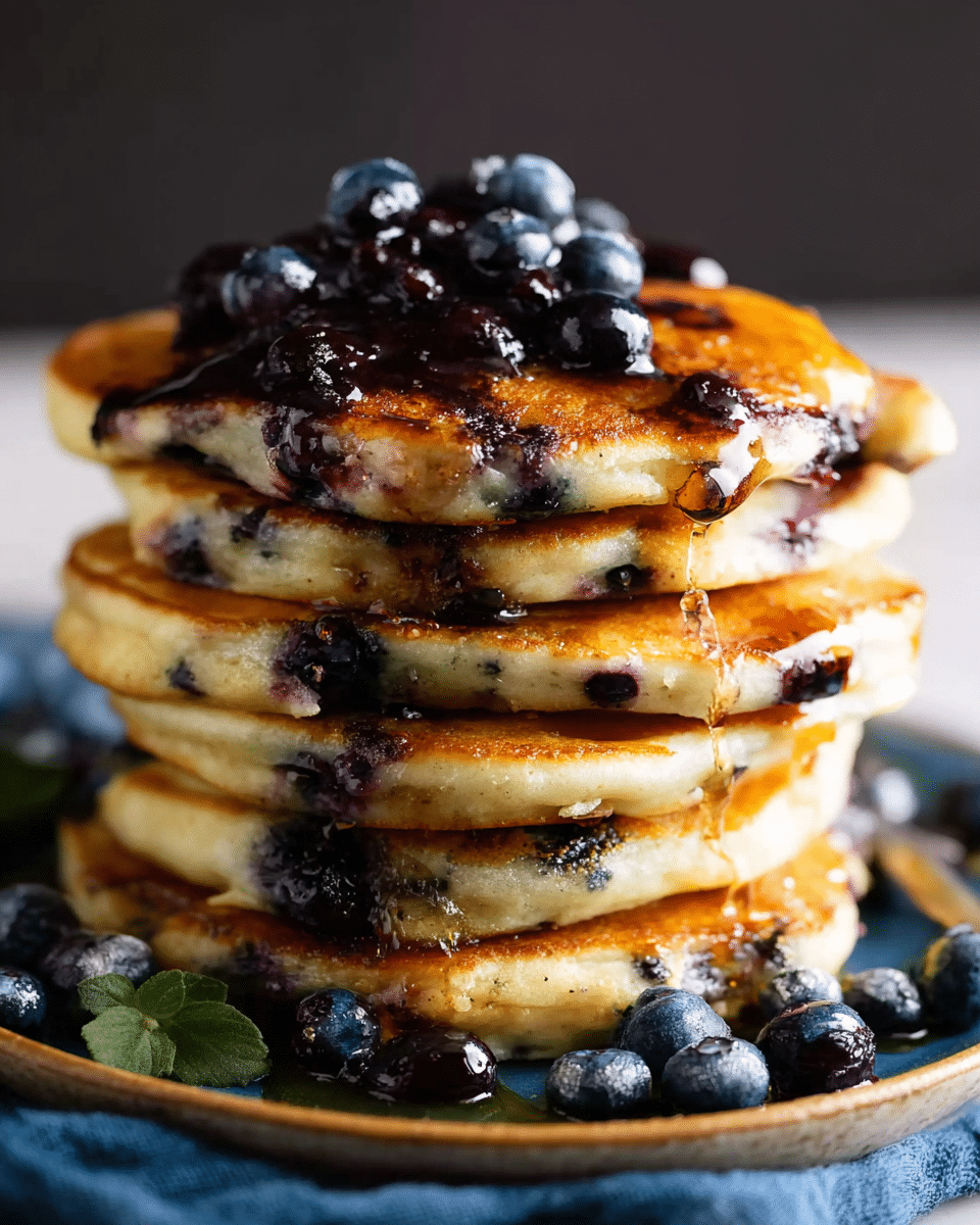Fluffy Blueberry Pancakes