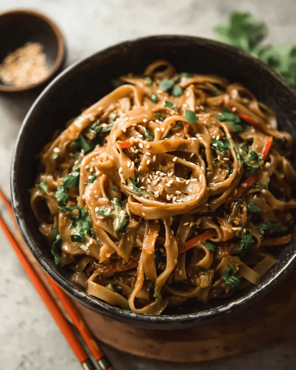 Stir-Fried Peanut Sauce Noodles