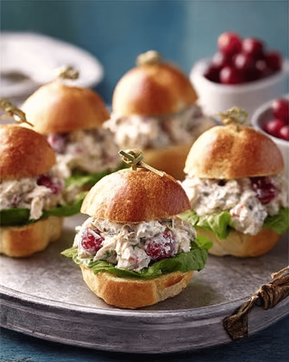 Fruity Chicken Salad Mini Sandwiches