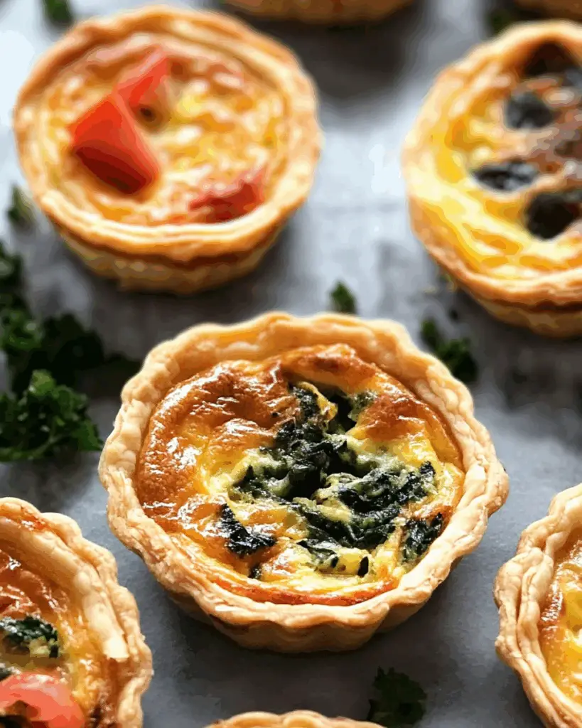 Mini Quiche with 4 Flavor Variations